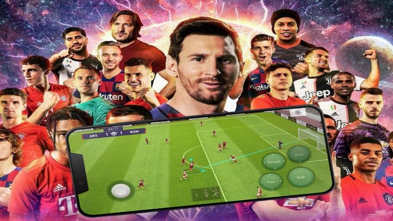 بهترین بازی فوتبال برای موبایل مسی توتی رونالدینیو گنابری