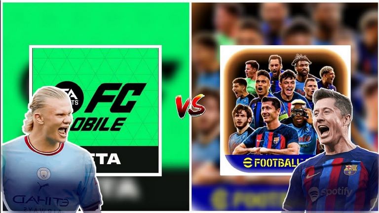 اف سی موبایل یا ای فوتبال موبایل کدام بهتر است fc mobile vs efootball mobile هالند لواندوفسکی