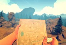نقشه و قطب نما بازی Firewatch