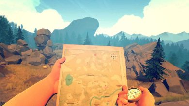 نقشه و قطب نما بازی Firewatch