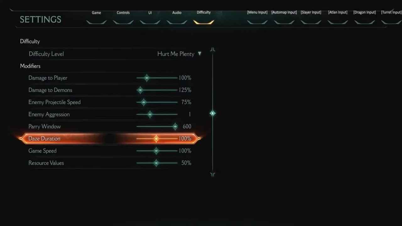 تنظیم سطوح دشواری (Difficulty) بازی DOOM: The Dark Ages