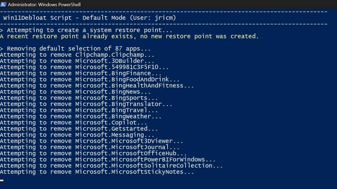 حذف برنامه‌های کامپیوتری با پاورشل