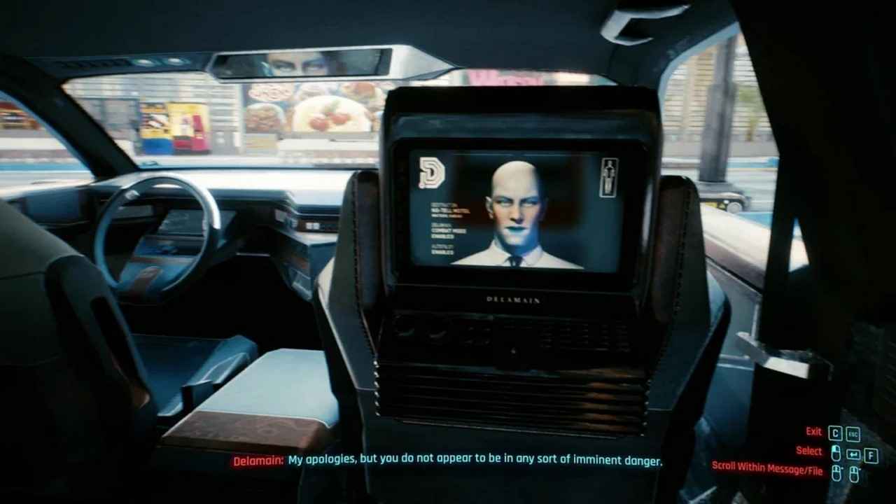 سرویس تاکسی دلمین سایبرپانک 2077