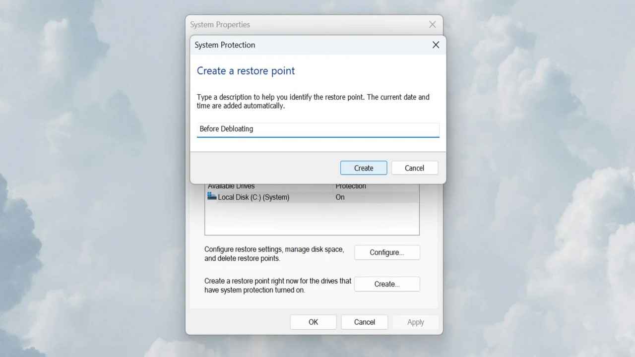 از سیستم خود نسخه پشتیبان تهیه کنید و نقطه بازیابی بسازید