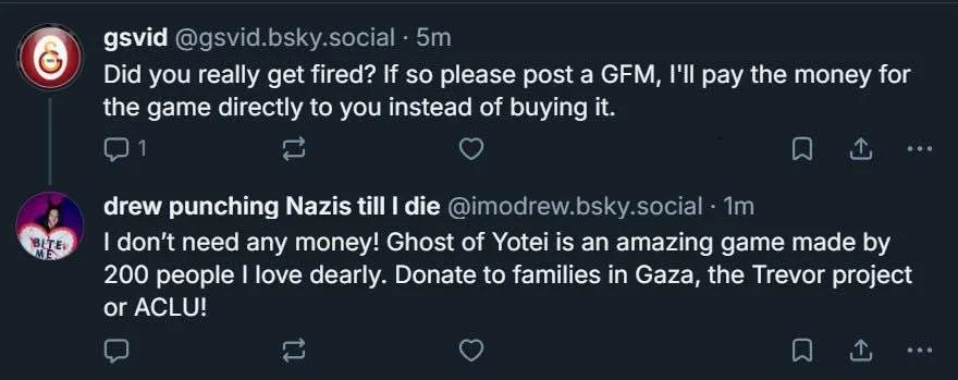 توسعه دهنده Ghost of Yotei پس از اخراج خواستار کمک های مالی به غزه شد!