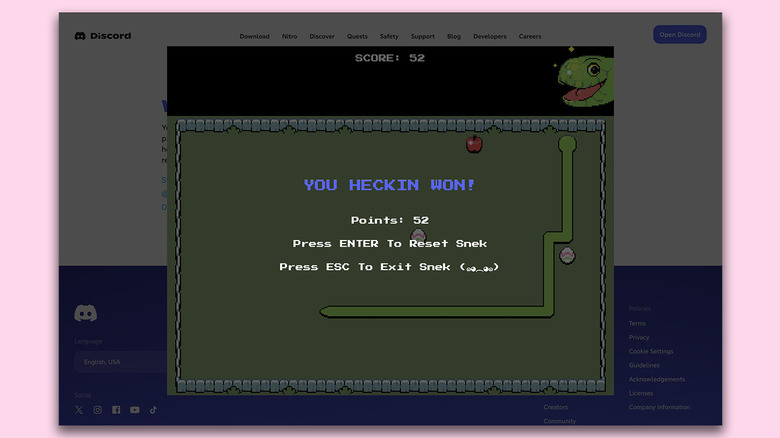 بازی مار دیسکورد
