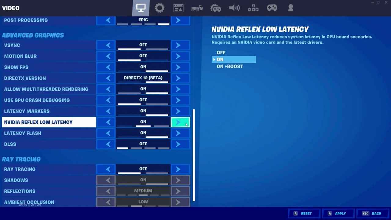 تنظیمات کاهش تأخیر یا آنتی لگ انویدیا