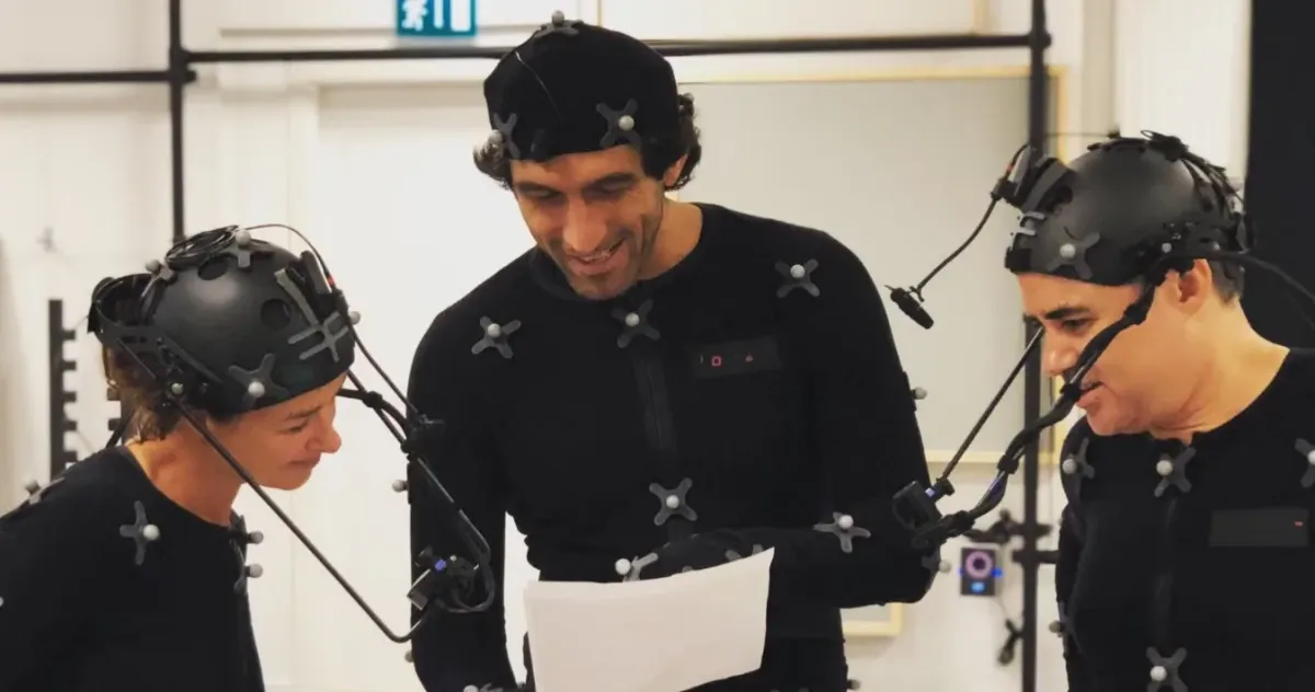 جوزف فارس در حال موشن کپچر