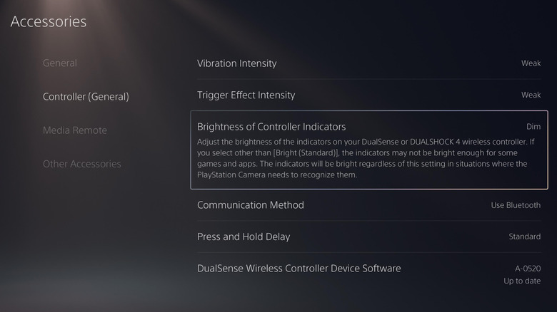 تنظیمات دسته ps5