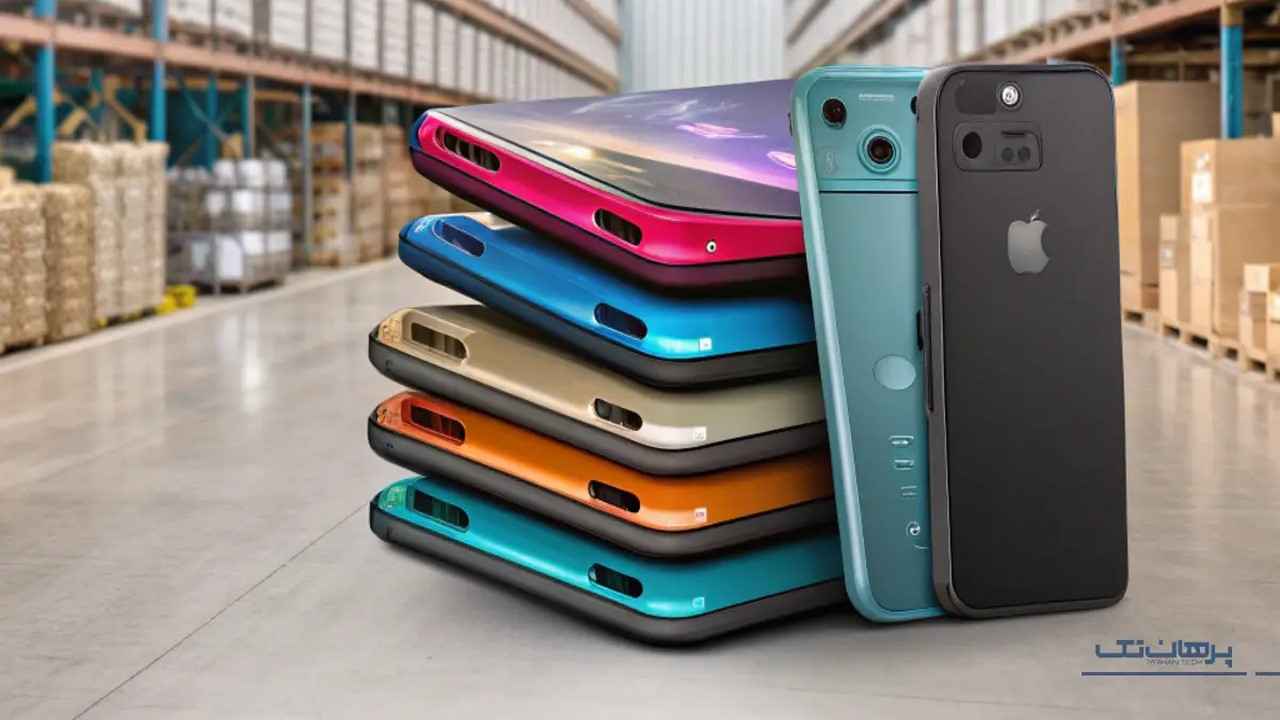 انواع موبایل در رنگ‌های مختلف