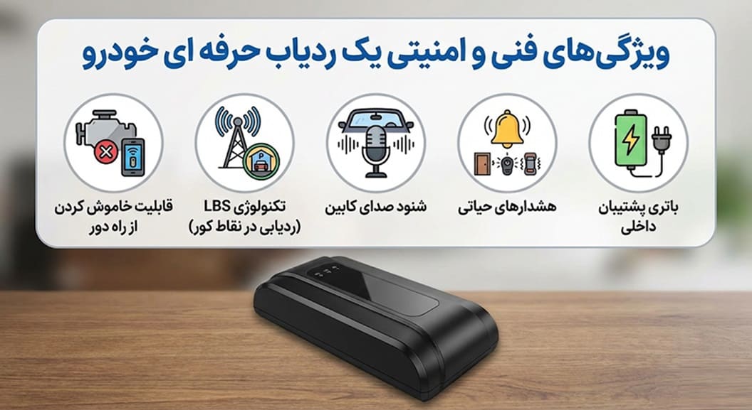 ویژگیهای فنی ردیاب حرفهای ماشین