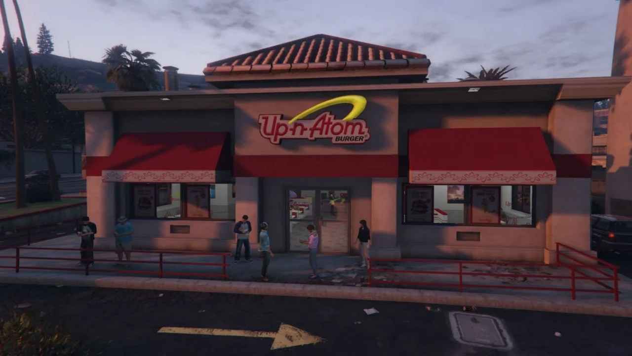 ماد Up-n-Atom Burger Vinewood Interior جی تی ای وی